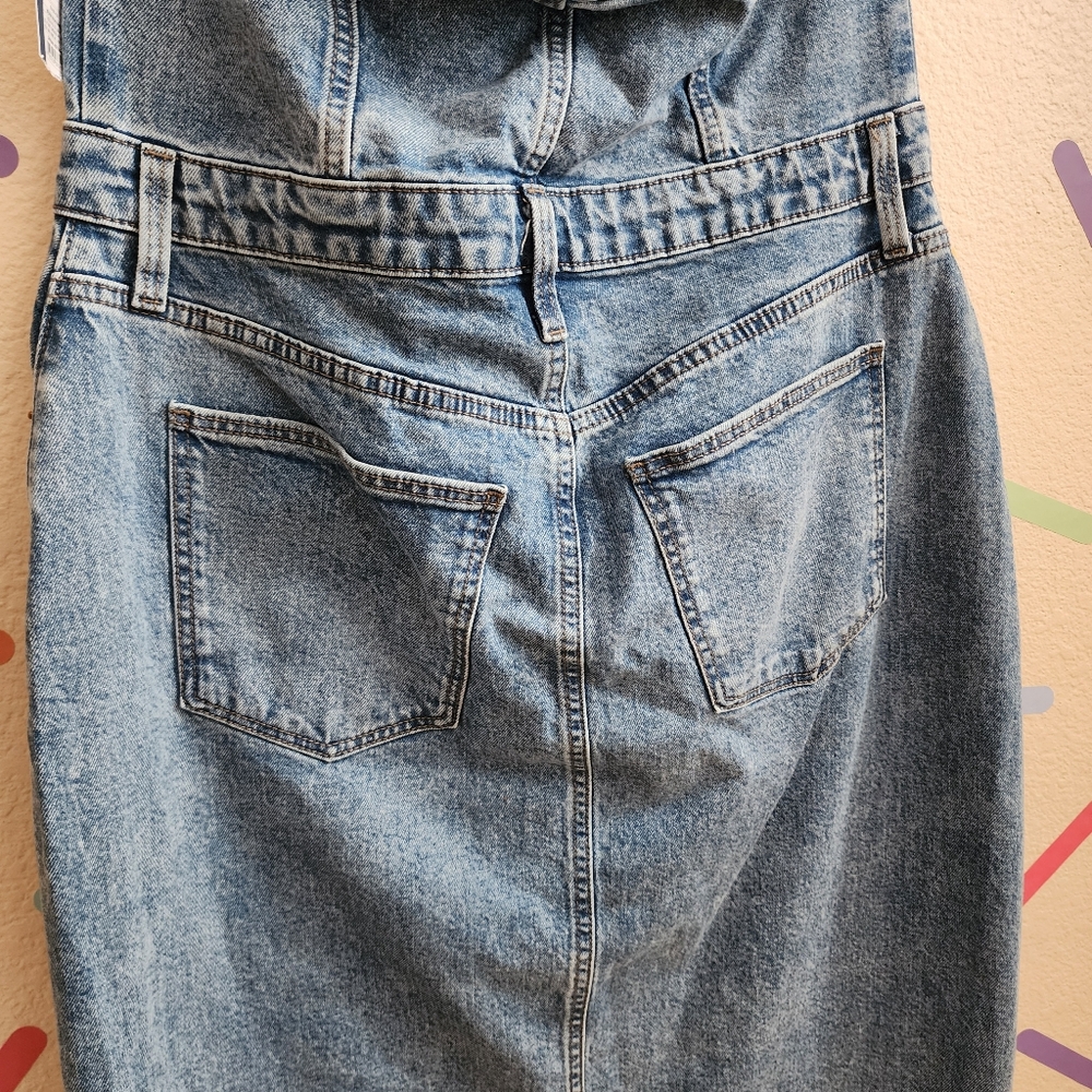 Universal Thread Denim Halter Midi Dress NWT - Picture 9 of 13